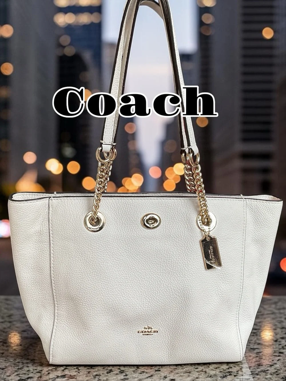 Coach Turnlock Chain Tote #57107